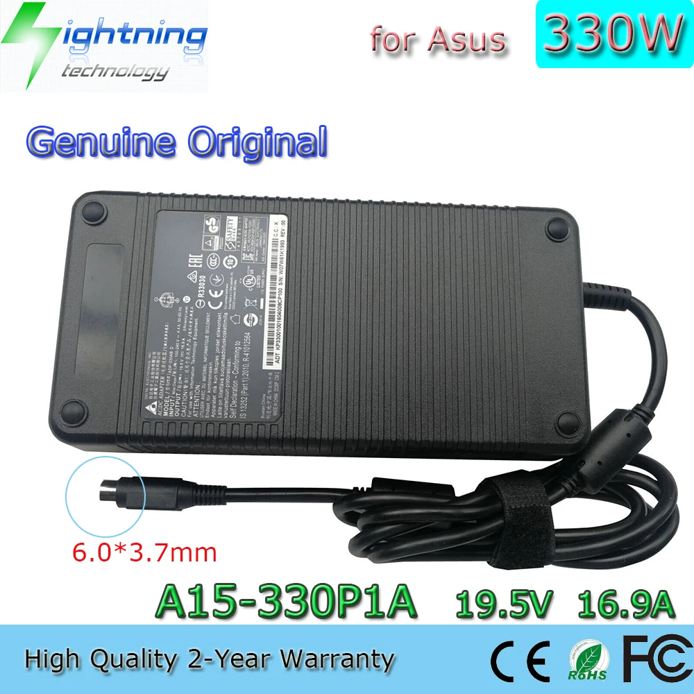 

Brand New Genuine Original 330W 19.5V 16.9A 6.0*3.7mm A15-330P1A Laptop Adapter for Asus ROG Strix GL702ZC-GC204T Power Supply