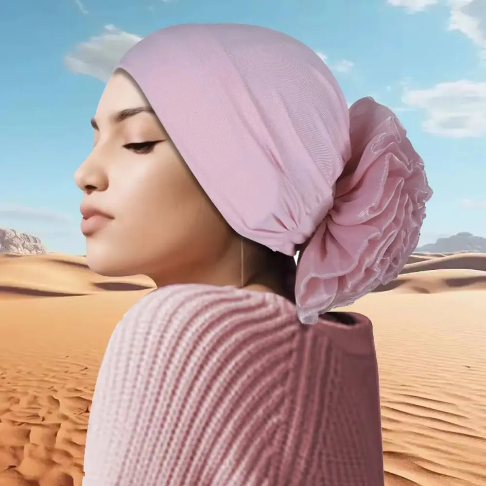 

Новый цветок под шарф тюрбан индийская шляпа шапочки женская химиотерапия мусульманский хиджаб капот платок от выпадения волос повязка на голову Turbante Mujer