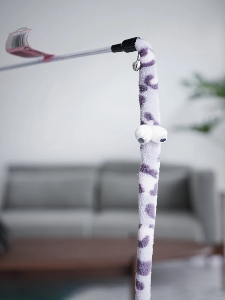 Katze Spielzeug Feder Katze Teaser Zauberstab Katze Interaktives Spielzeug Lustige Raupe Bunte Stange Teaser Zauberstab Haustier Katze Liefert Katze Zubehör – Detail 6