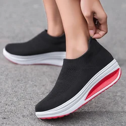 Fashion Casual Shoes Sneakers For Women 2024 New Mesh Comfortable Sneakers Women Slip On Sock Ladies Flat Shoes Shoes For Women