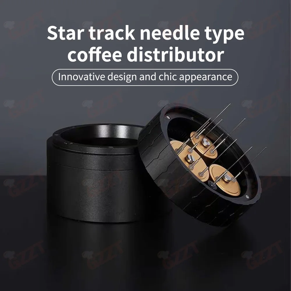 GZZT NCD58 Needle Type Coffee Distributor  58mm/54mm/51mm Compatible Coffee Tamper Space Aluminum & Stainless Steel Tamping Tool