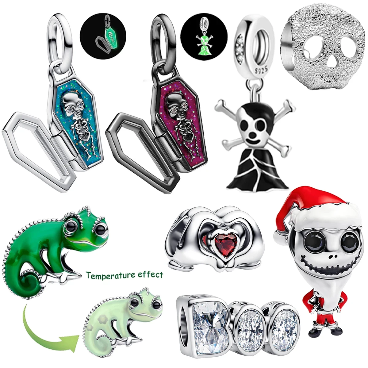 

Хэллоуин, стерлинговое серебро 925, череп, подвеска, светящаяся тыква, летучая мышь, призрак, гроб, бусина, кулон, кольцо, ожерелье, браслет, ювелирное изделие своими руками, подарок