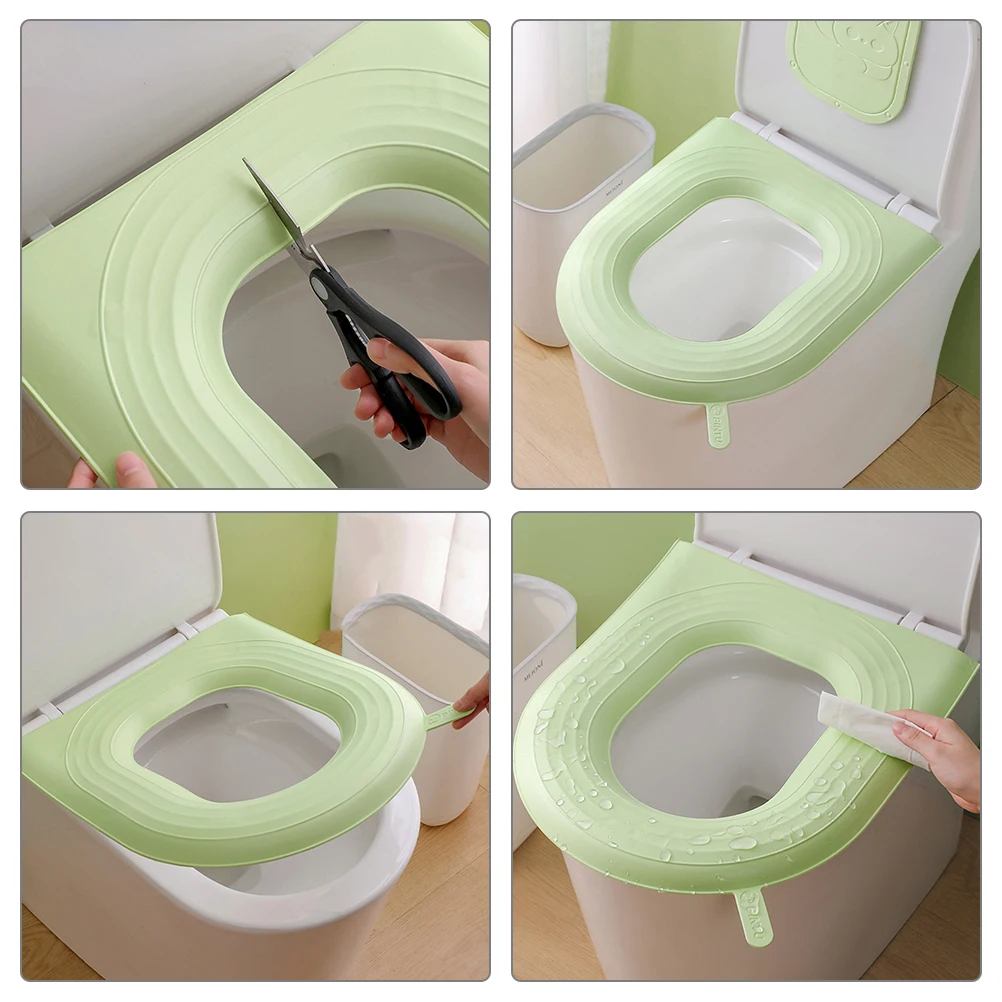 

2 Pcs Toilet Mat Potty Seat for Mats Bathroom Reusable Cushion Water Proof Seating Pad Eva Washable Cover Padded