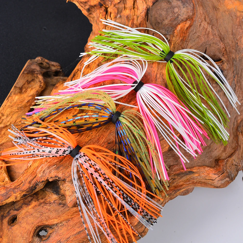 10 Stück/Gummi-Jig-Set Spinnerbait Buzzbait Anti-Haken Silikon-Jig-Röcke Elastische Weiche Angelköder-Zubehörteile – Detail 9