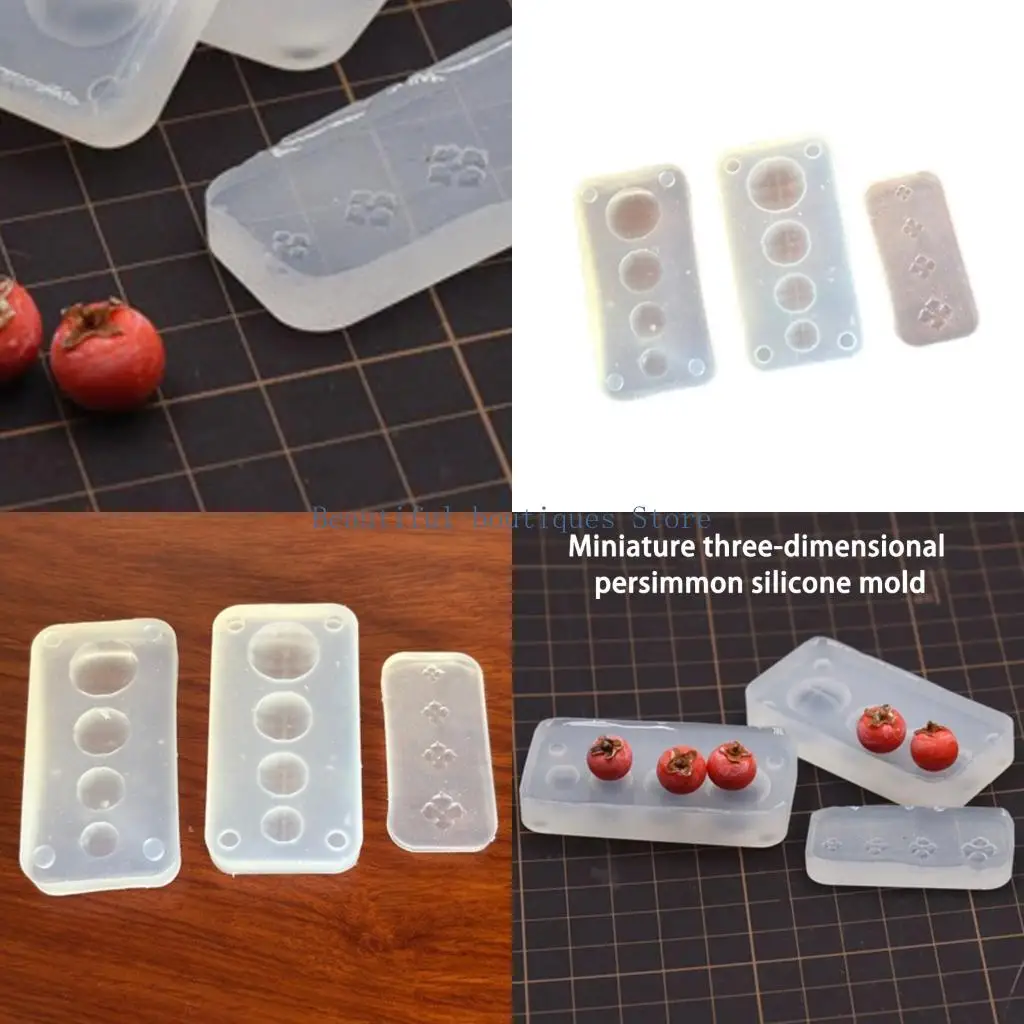 

U4LF Versatile Silicone Persimmon Chocolate Mold Baking Tool For Craft Enthusiasts