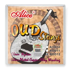 Original Alice AOD-12 OUD Strings UD/UT 12 Courses Strings Clear Nylon And Silver-Plated Copper Alloy Wound