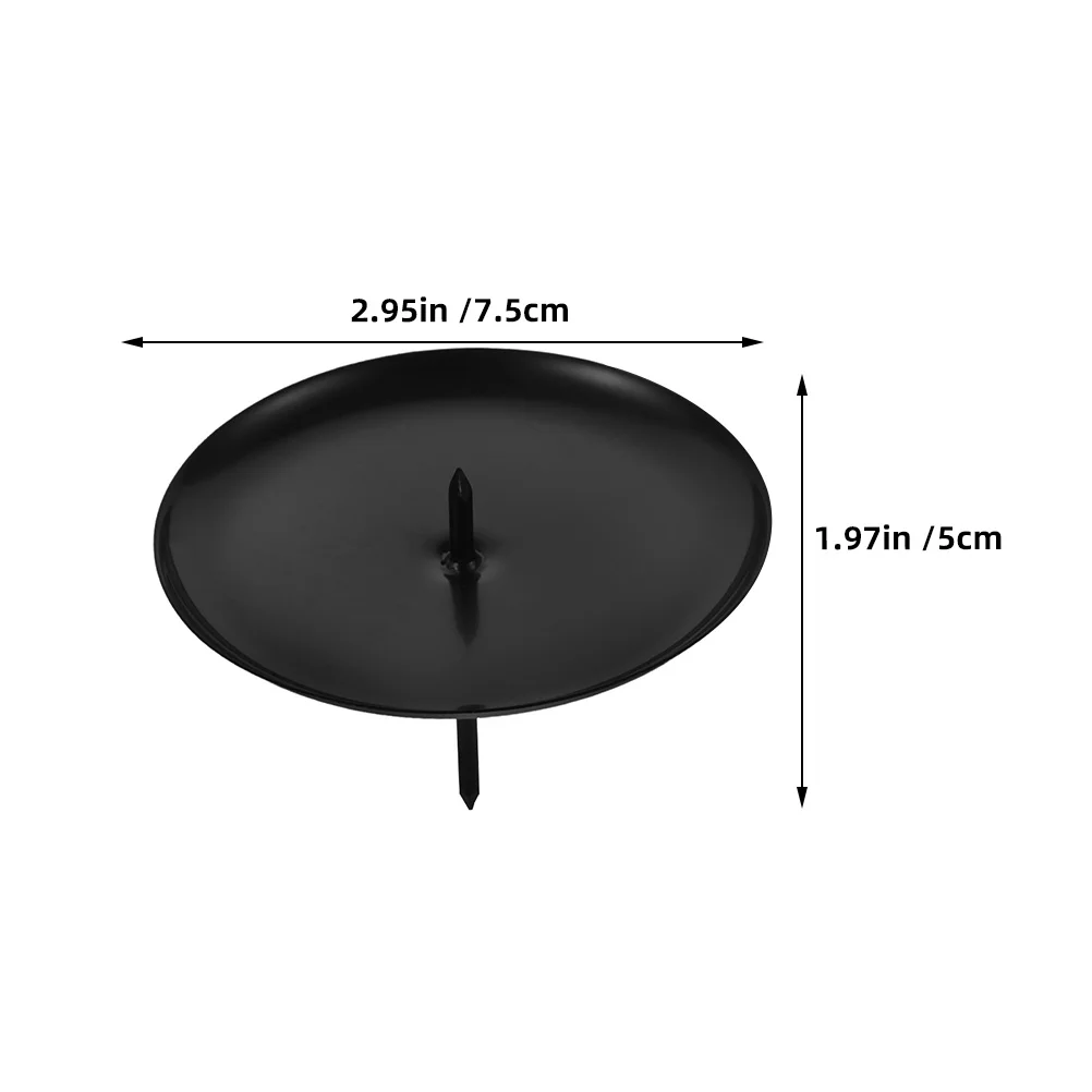 10Pcs Christmas Wreath Plates Metal Iron Pillar Holders Dining Table Centerpiece Decorative Candlesticks Holders