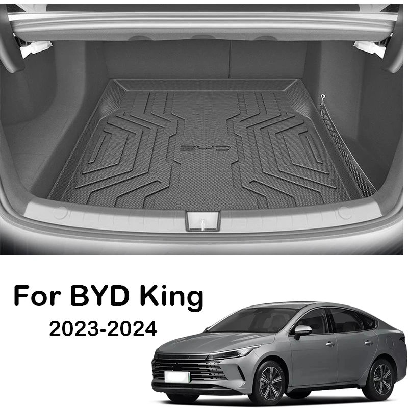 Esteiras do tronco do carro para BYD Rei, personalizado Boot Liner, Bandeja Encosto, Almofada Divisor, Impermeável, Antiderrapante Liner de carga, Destroyer Liner, 2024