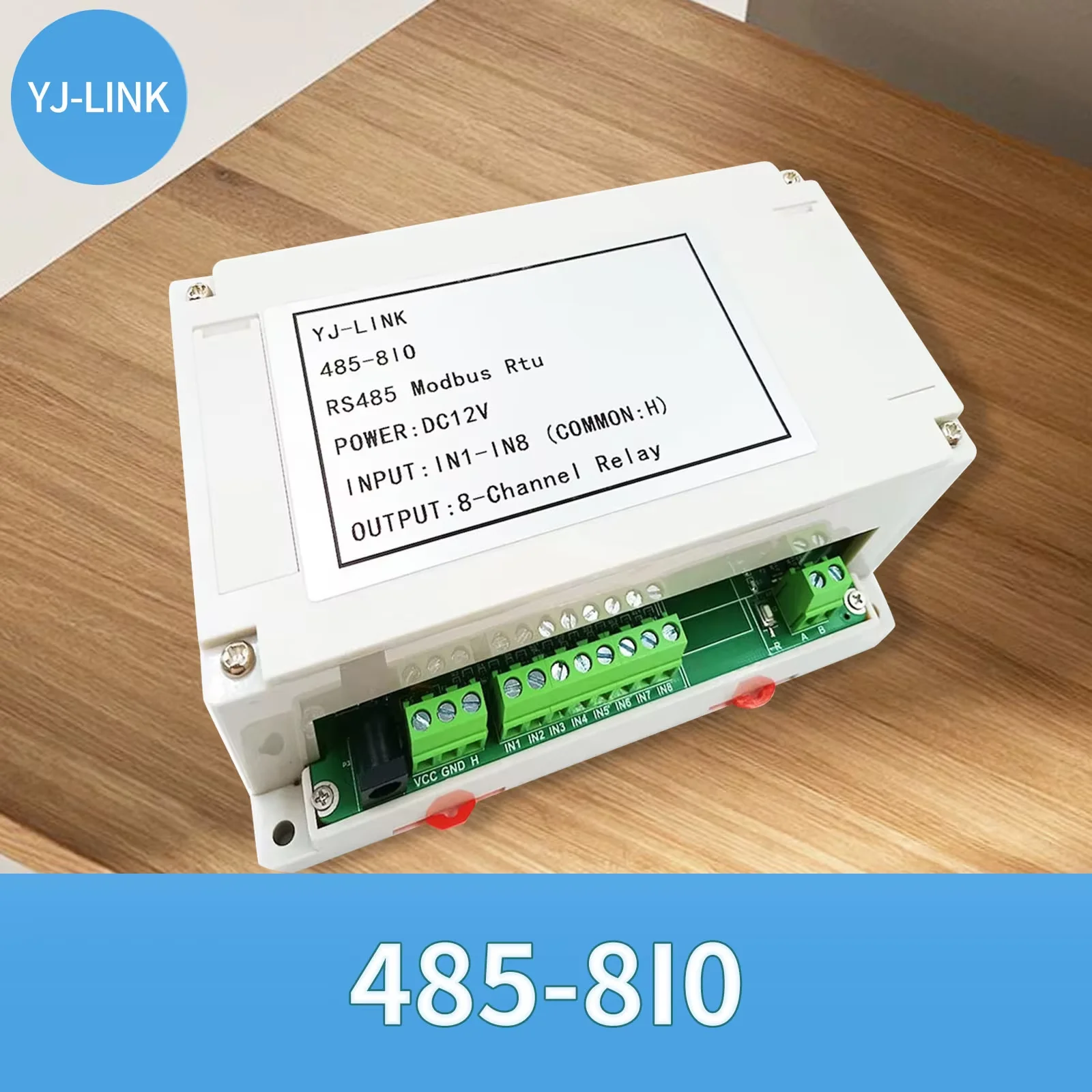 

485-8IO RS485 8-канальный релейный выход управления и модуль сбора количества переключателей Протокол связи MODBUS RTU