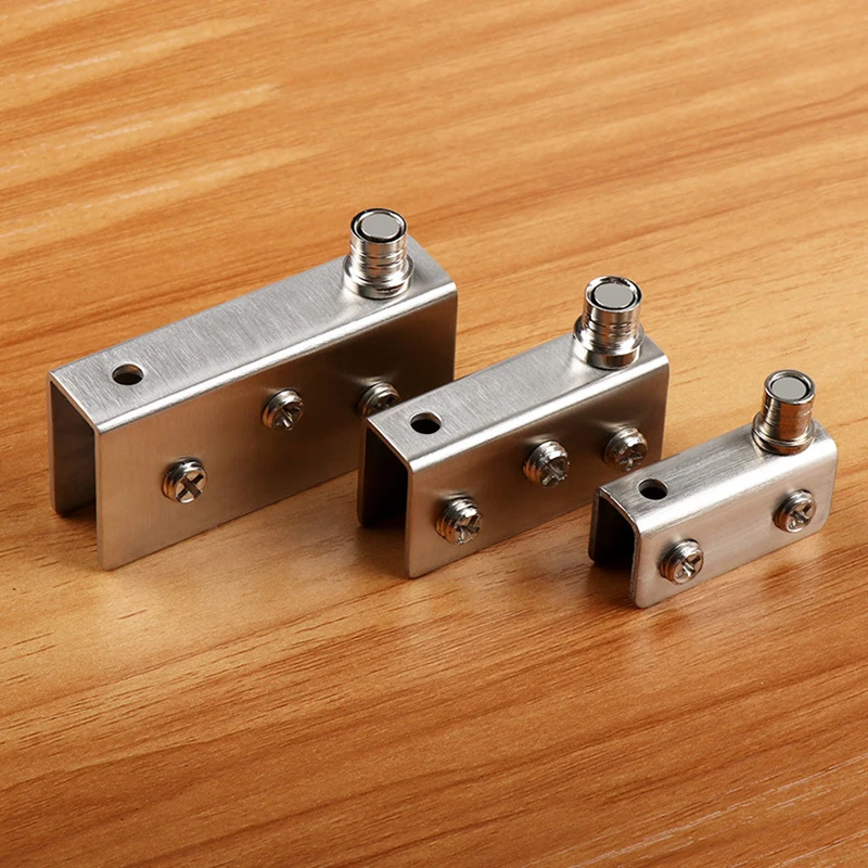 

Совершенно новые 4 пары зажимов для стеклянных дверных петель, поворотные петли для шкафа из нержавеющей стали, зажим для шкафа, установка вверх и вниз для стекла диаметром 5 ~ 12 мм