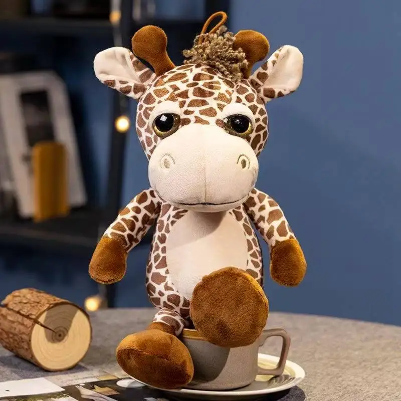 Nieuwste Fun Zoo Grote Ogen Dierenpop Kawaii Gevulde Knuffel Handgemaakte Pop Cartoon Anime Schattige Kinderverjaardagscadeau Pop