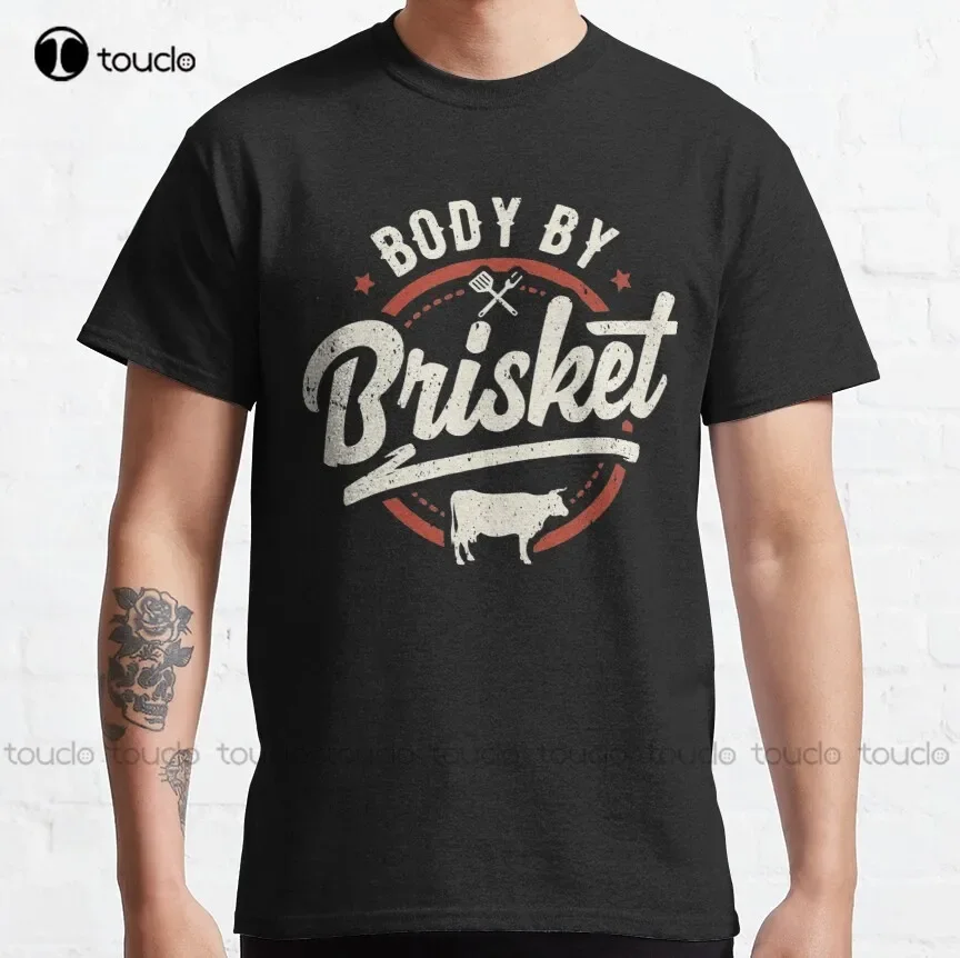 Body By Brisket Tailgate Grill Bbq Grill Classic T-Shirt Men Tshirts Cotton Outdoor Simple Vintag Casual Tee Shirts Xs-5Xl Retro