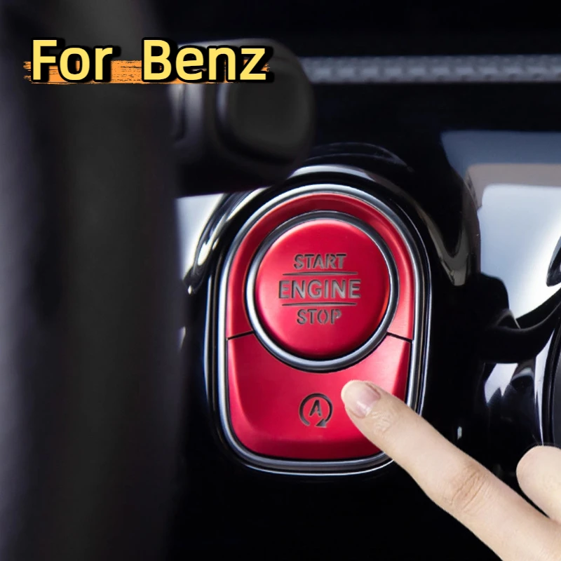

For Mercedes Benz A B CLA GLB GLA Class W177 V177 W247 C118 W118 X247 H247 A35 A45 Car Engine Start Stop Button Trim Cover
