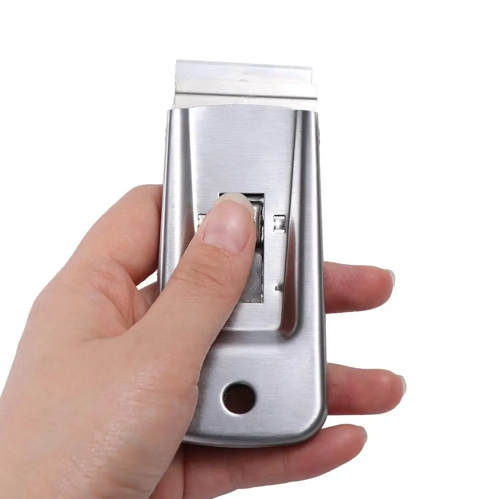 Mini Plastic Scraper Steel Blade One-Sided Car Sticker Remover With Blade Cleaner SUV