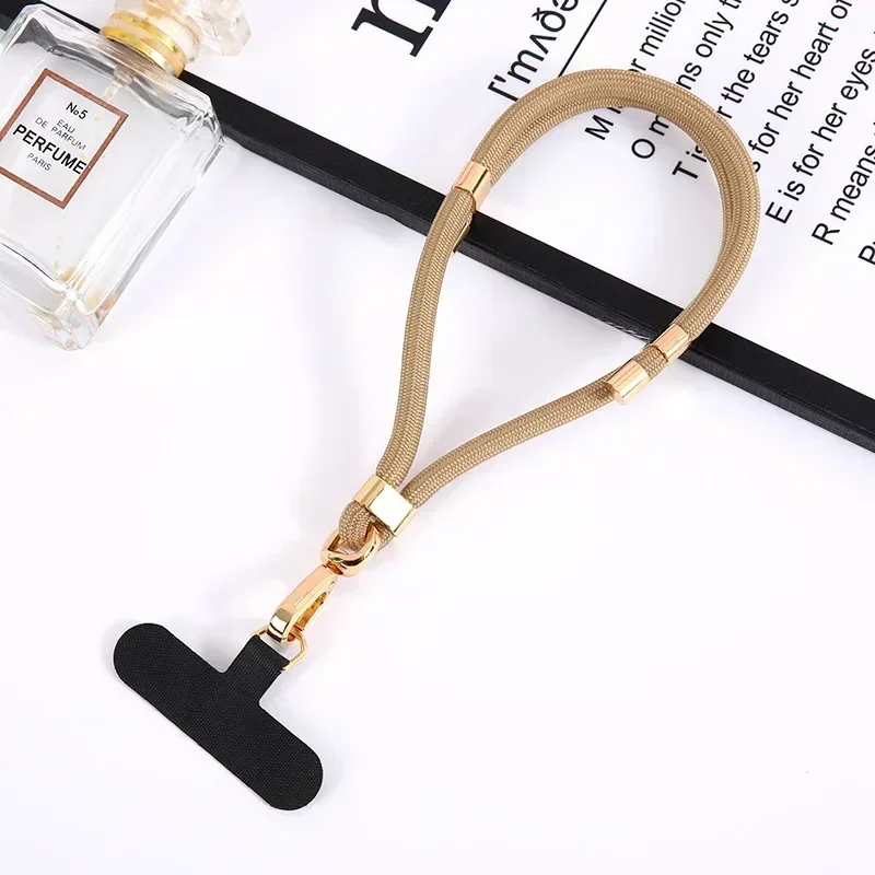 Luxury Metal Nylon Short Lanyard Phone Strap Keycord Hanging Trousers Accessories Stylish Anti-loss Keychain Wrist Rope Starp