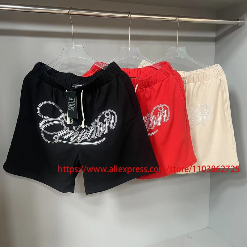 

High Street Мужчины Женщины СМЕШАННЫЕ ЭМОЦИИ Спортивные штаны Десять игл Техника вышивки на шнурке Повседневные смешанные брюки с эмоциями