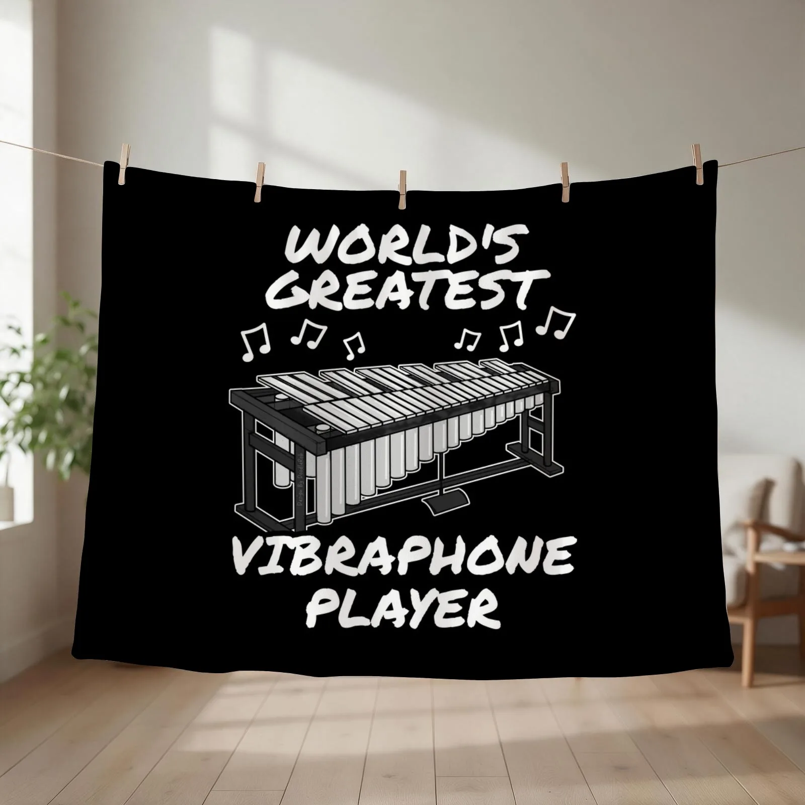 World's Greatest Vibraphone Player Vibraphonist Percussionist Musician Throw Blanket warm winter Bed covers Polar Blankets