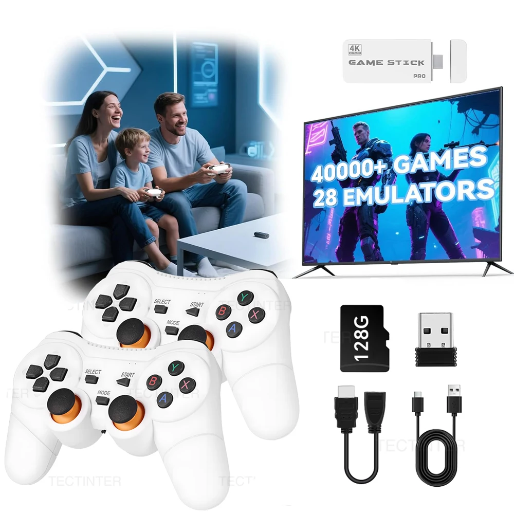 M15 Pro 4K HD لعبة عصا تلفزيون صغير ريترو لعبة فيديو وحدة التحكم 128G 40000 + GamesHandheld لعبة لاعب لوحة ألعاب لاسلكية تحكم #1