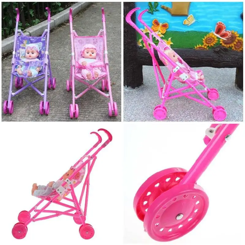 Poussette en plastique pour enfants, ensemble de jeu pour jardin en plein air, Supermart, chariots de poupées sûrs