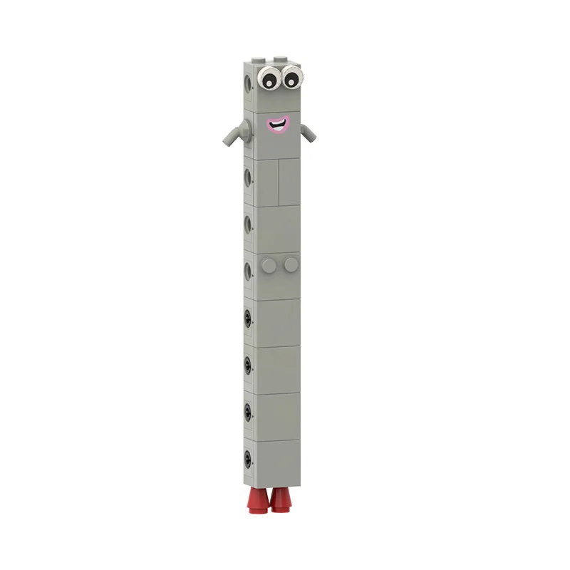 10 en 1 bloc de numéro figurine dessin animé numéro blocs de construction figurines poupées jouets 6 petites personnes carrées modèle de jeu