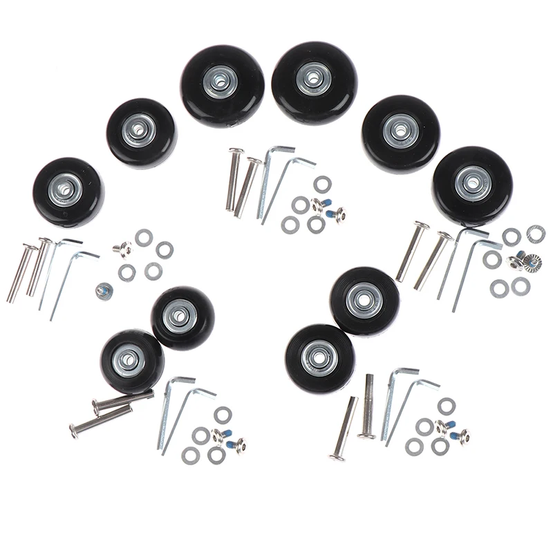 

1set Replace Wheels With Screw For Travel Luggage Suitcase Wheels Axles Repair Kit 40-54mm Silent Caster Wheel DIY Repair