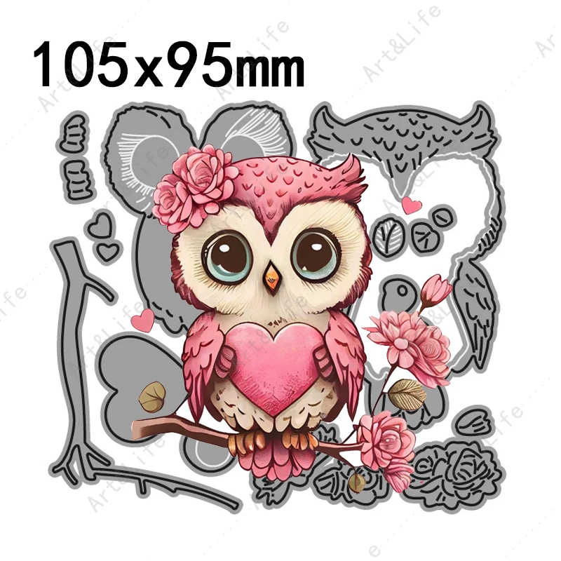 Night Owl New Arrival Metal Cutting Dies Cute Animals Stencils For Making Scrapbooking Album Festival Cards Embossing Die Cut