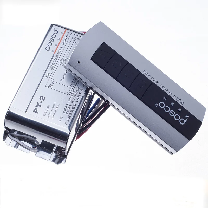 POSCO Wireless Remote Control Switch 2 Ways 3 Ways Digital Remote Switch for Energy Saving Lamp Light Bulb Fluorescent Lamp 220V