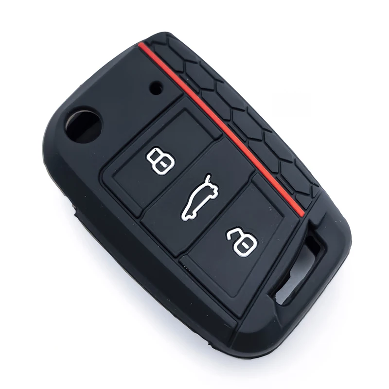 

Чехол для автомобильного ключа с дистанционным управлением для VW Golf 7 GTI POLO T-Cross Touran Tiguan Skoda Octavia Rapid Kodiaq Fabia Seat Ibiza Leon