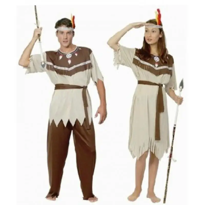 

loween Indigus Wild Man Costume Women's Ethnic Stage Wear Traditional Outfit Unbranded 2025 Spring Collection
