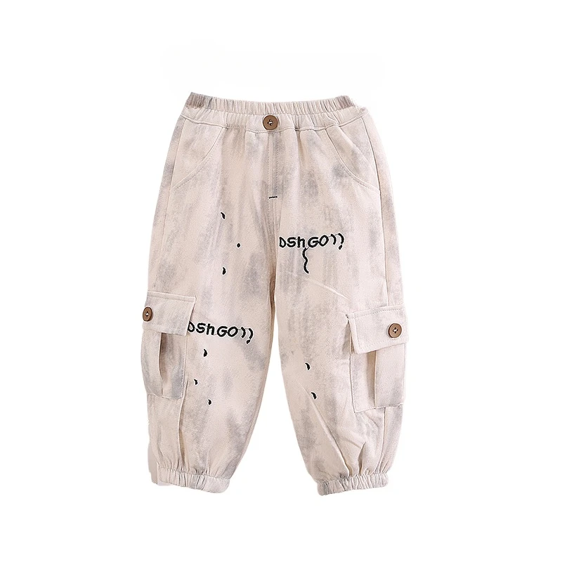 

New Spring Autumn Baby Girls Clothes Children Boys Pants Kids Trousers Toddler Letter Casual Cotton Costume Infant Sportswear