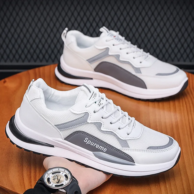 Men's Casual Sports Shoes 2024 Summer Comfortable Breathable Running Men Shoes Platform Lace Up Walking Sneakers Tenis Masculino