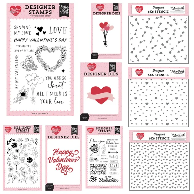 Wreath Love HeartsValentin Floral Heart Metal Cutting Dies Silicone Stamps Scrapbooking Stencil Photo Album Card DIY Paper