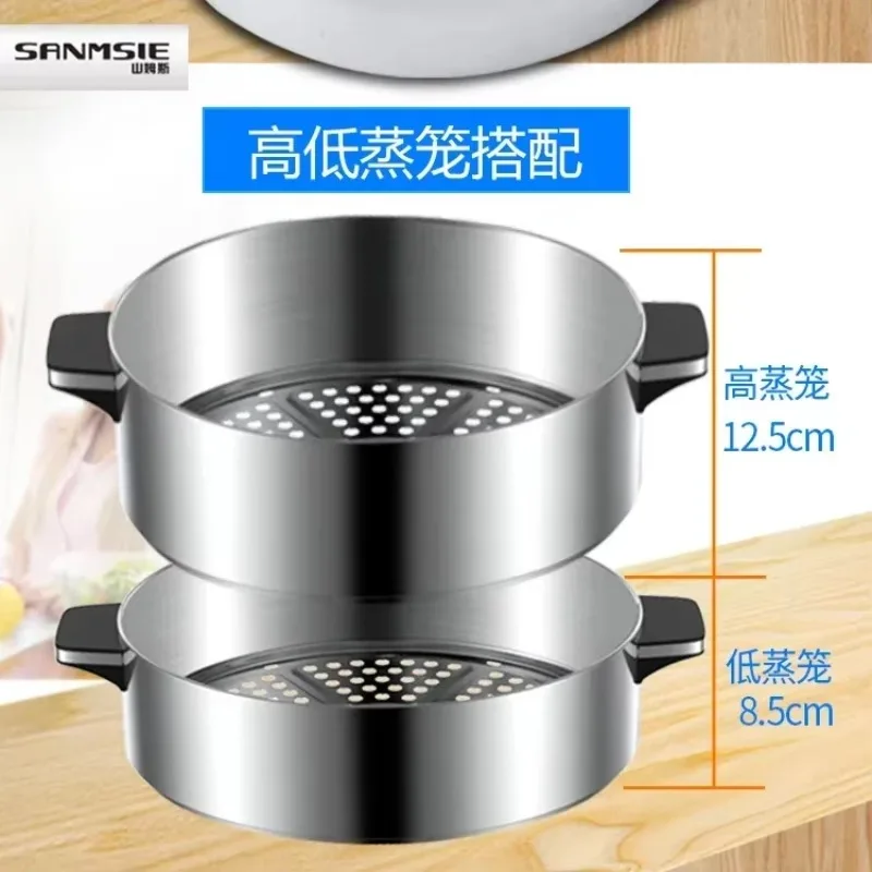 Multifunctional electric steamer. Home use. Large capacity. Stainless steel. Multi-layer. For household and commercial.
