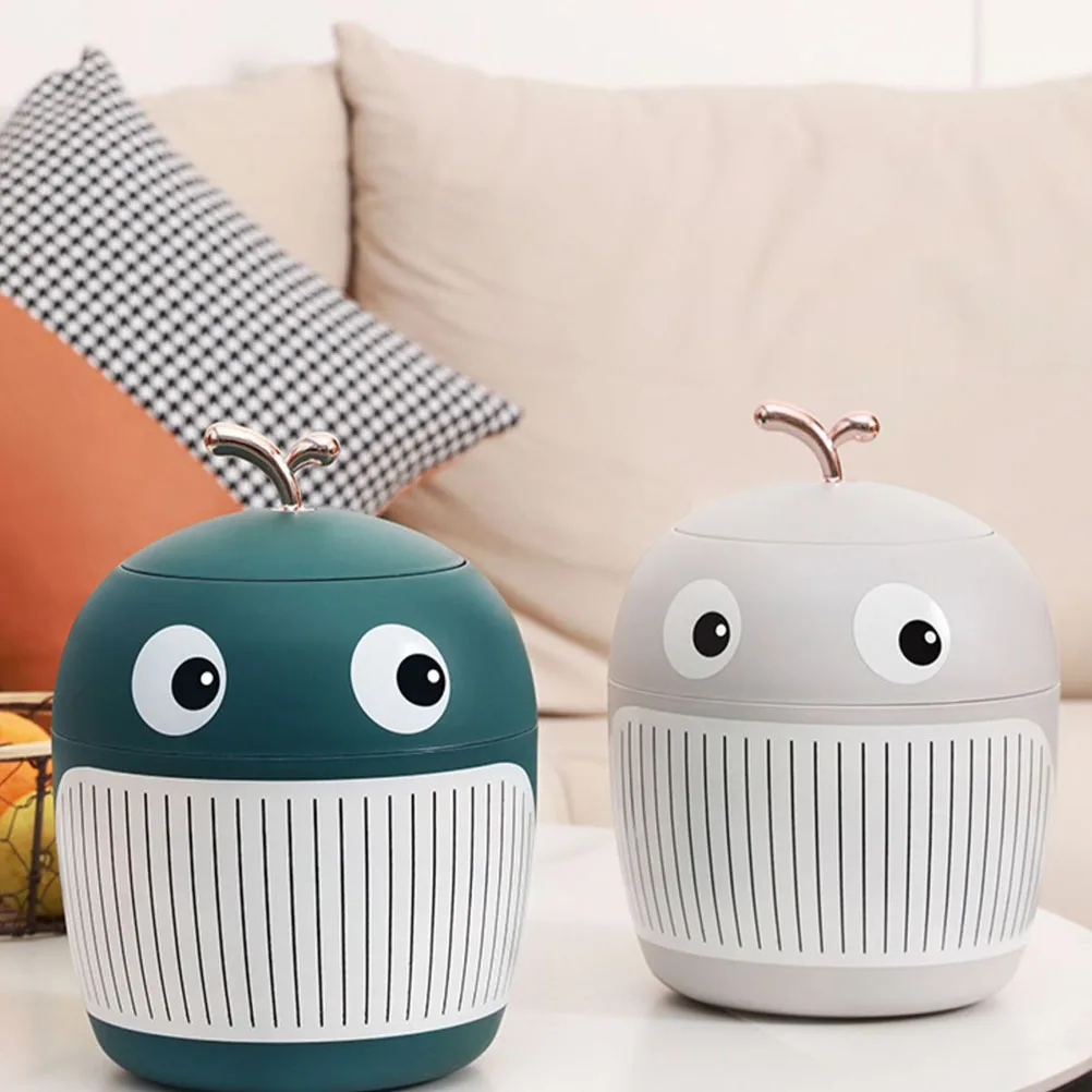 

Mini Desktop Trash Can Garbage Bin Small Wastebasket Plastic Lid Office Kitchen Bedroom Practical Design Enough Volume