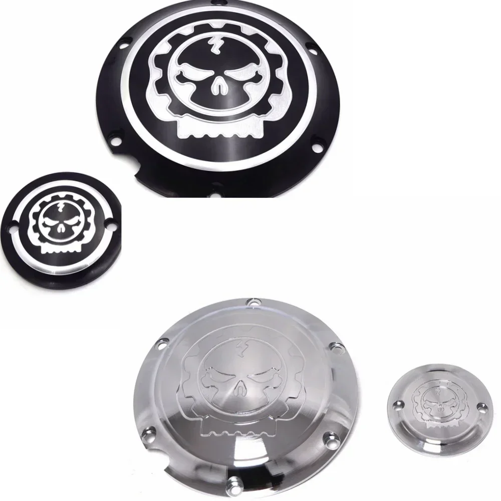 

Motorcycle Gear Skull Engine Derby Timer Cover For Harley 1986-2014 Sportster XL 883 1200 Iron