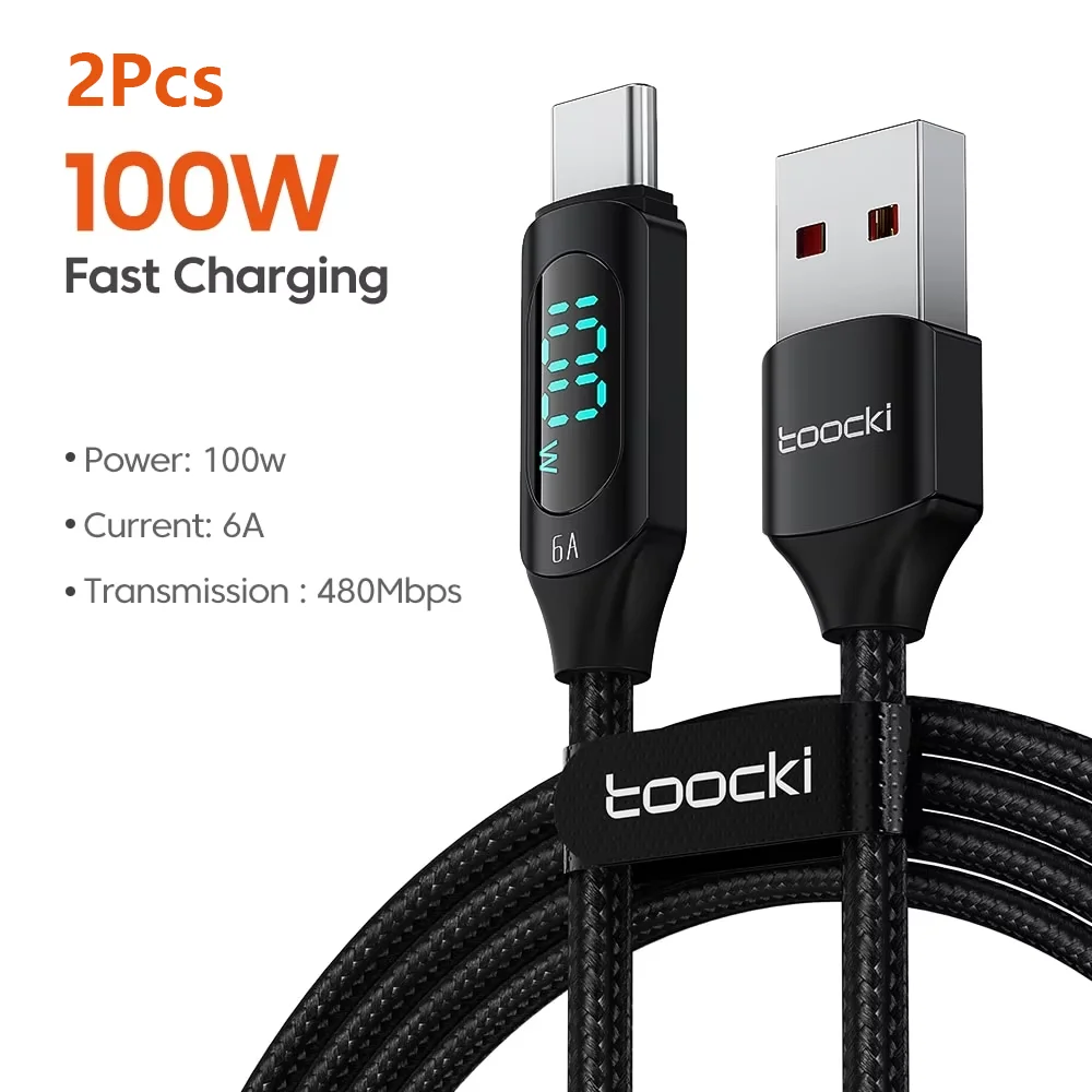 Toocki 100 W USB Typ C Kabel Für Huawei Honor Xiaomi Samsung Super Ladung Schnelle Lade USB C Ladegerät Datenkabel draht Kabel 1 m 2 m 3