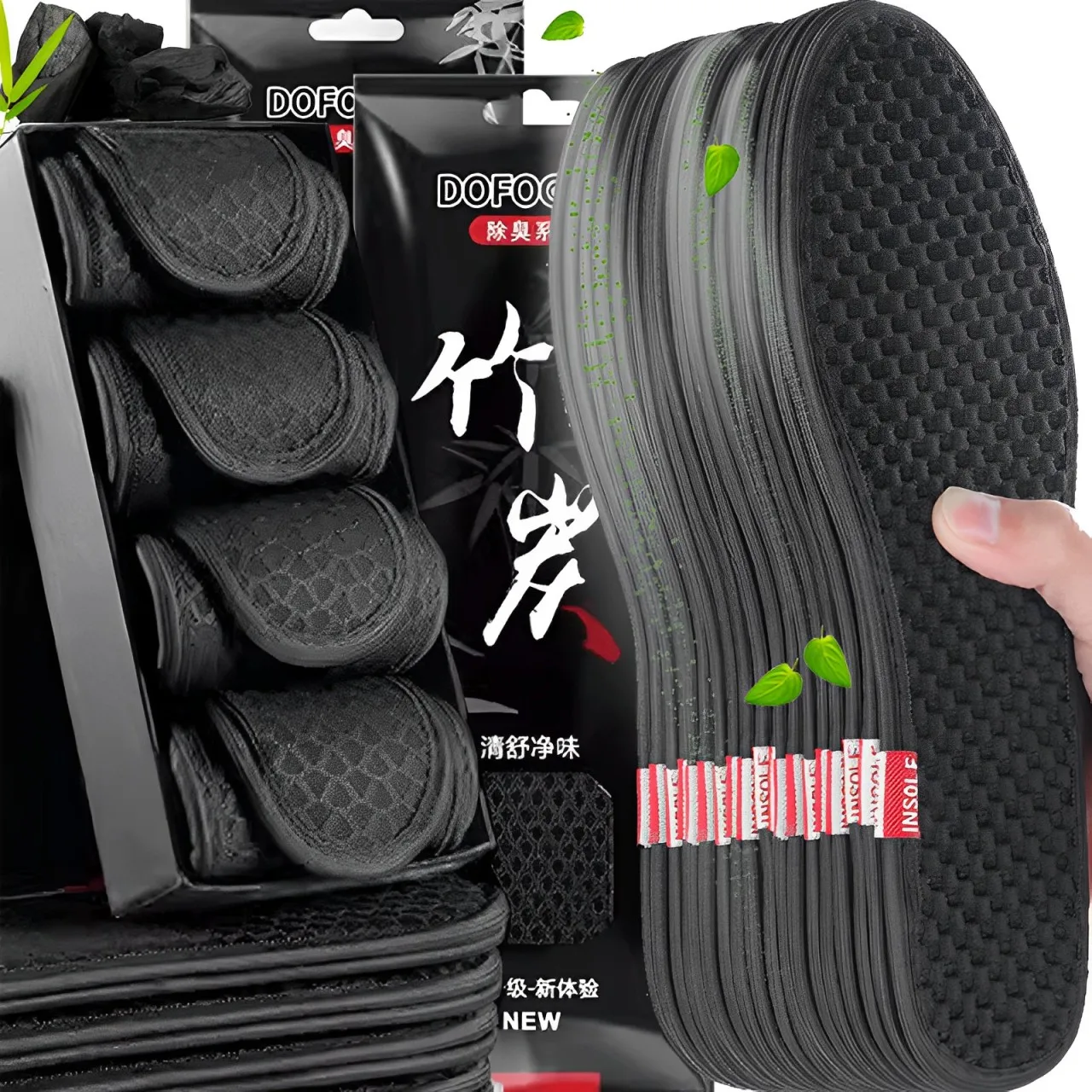 Bamboo Charcoal Deodorant Insoles Mesh Breathable Absorb-Sweat Shoe Pads Woman Men Shock Absorbing Soft Insole Shoe Accessories