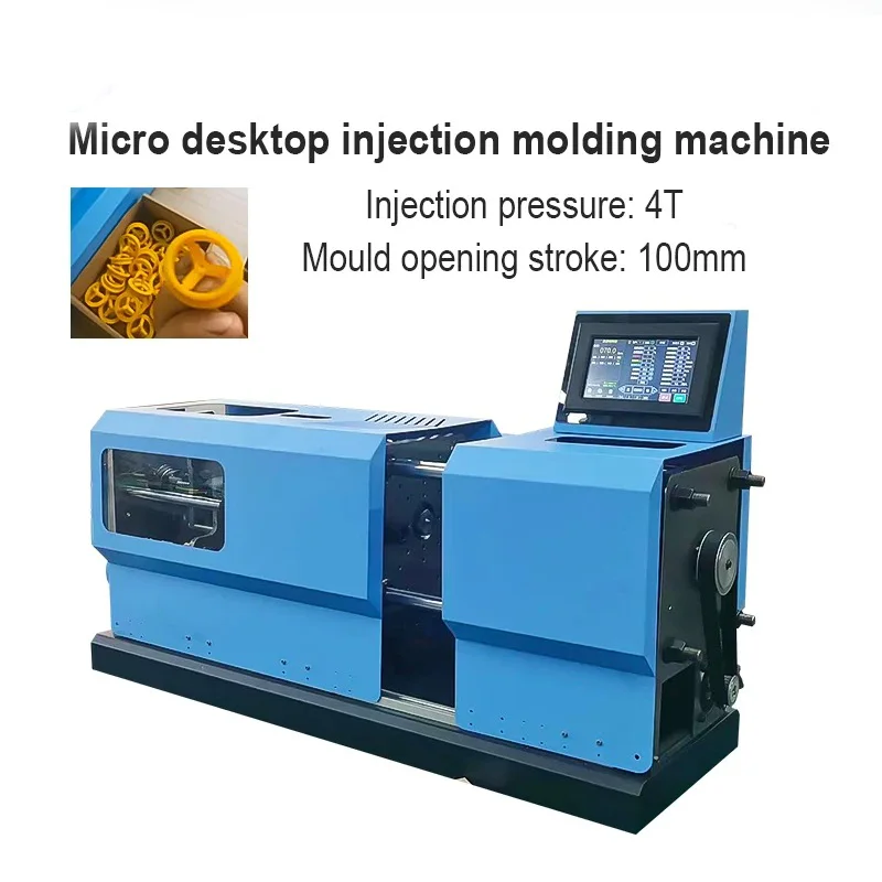 Mini-220 máquina de moldeo de plástico pequeña Horizontal, máquina de moldeo por inyección de escritorio para producir micropiezas de plástico PLA PC PE