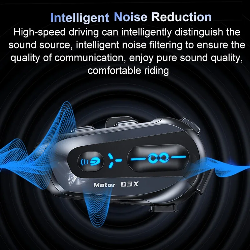 V5.4 Motorcycle Helmet Intercom 600M Half Duplex Interphone Communicator 1000mah Waterproof GPS Bluetooth Headset Waterproof image 4