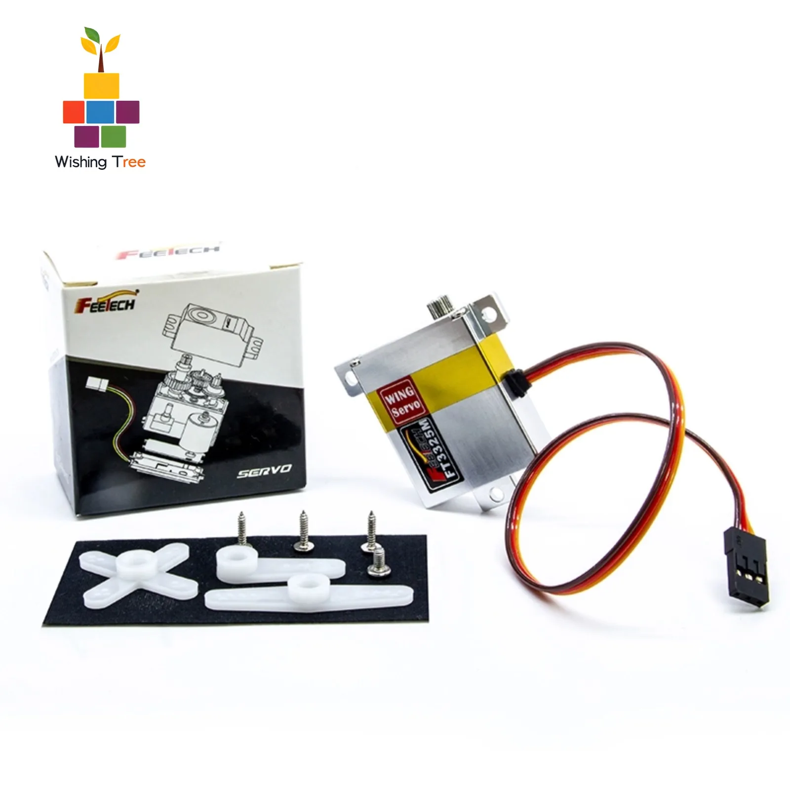 

Feetech FT3325M 6V 9.5kg.cm Metal Gear Digital Servo Motor for RC Drones/Helicopters/Gliders