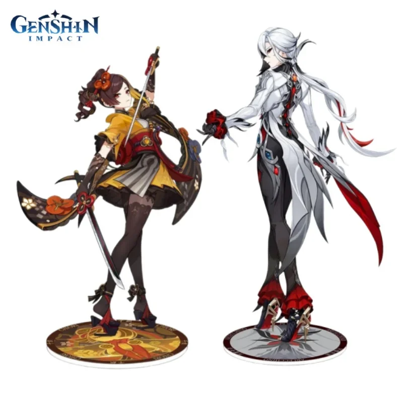 

Genshin Impact The Kneve Arlecchino Painted Chiori Acrylic Ornaments Anime Game Characters Collection Display Toys