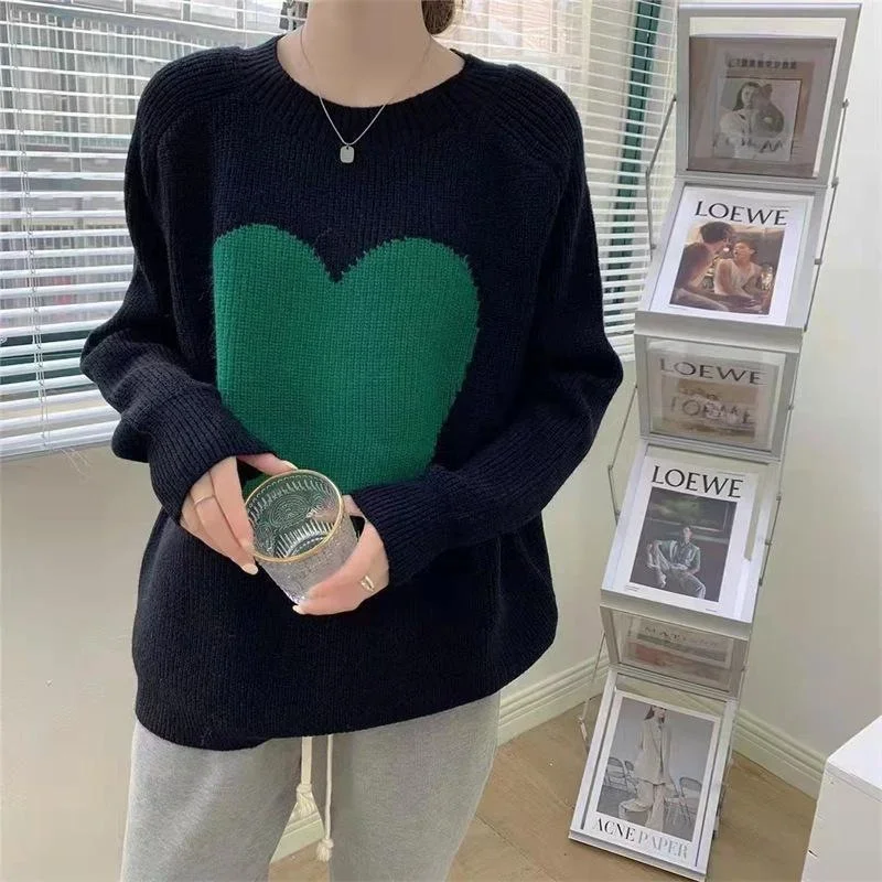 

New Arrival Autumn Winter plus Size Fashionable Casual Top Plus Size Women's round Neck Knitwear Sweater Trendy Outerwear