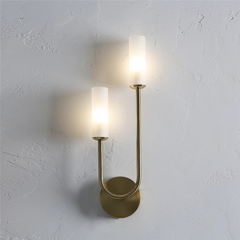 

Настенные светильники со стеклянной трубкой для спальни, прикроватная лампа, гостиная, прихожая, ресторан, современное стеклянное украшение, освещение, фоновые светильники