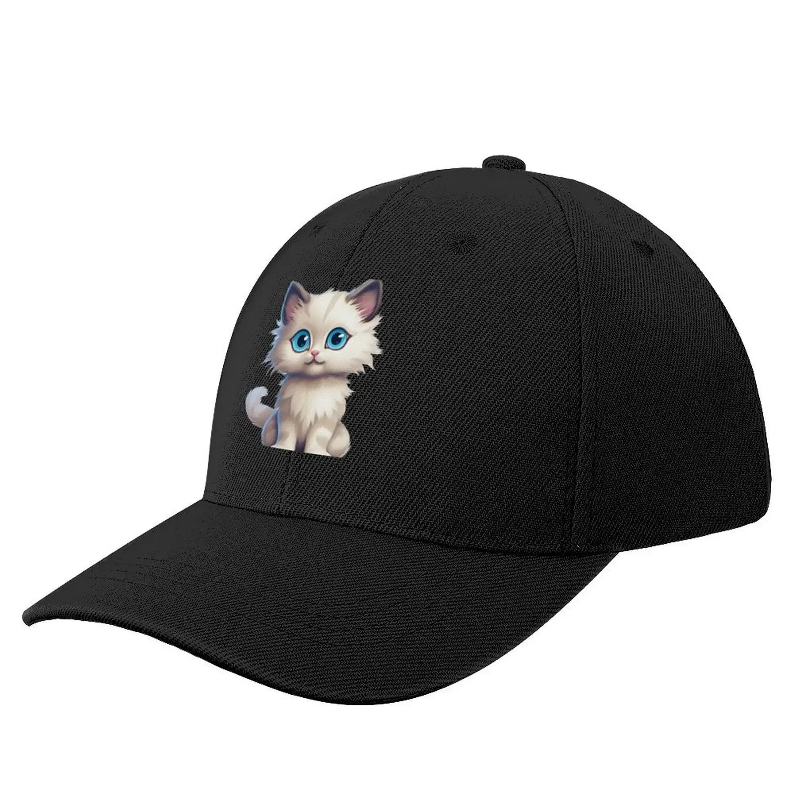 

Cute Ragdoll Kitten with Big Blue Eyes Baseball Cap Thermal Visor Vintage foam party Hat Icon For Girls Men's