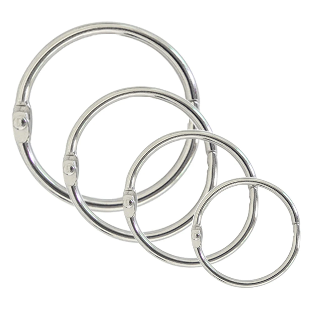 5/10Pcs Metal Ring Binder 20-88mm DIY Loose-leaf Book Hoops Opening Office Binding Supplie Photo Albums Book Key Chain Rings