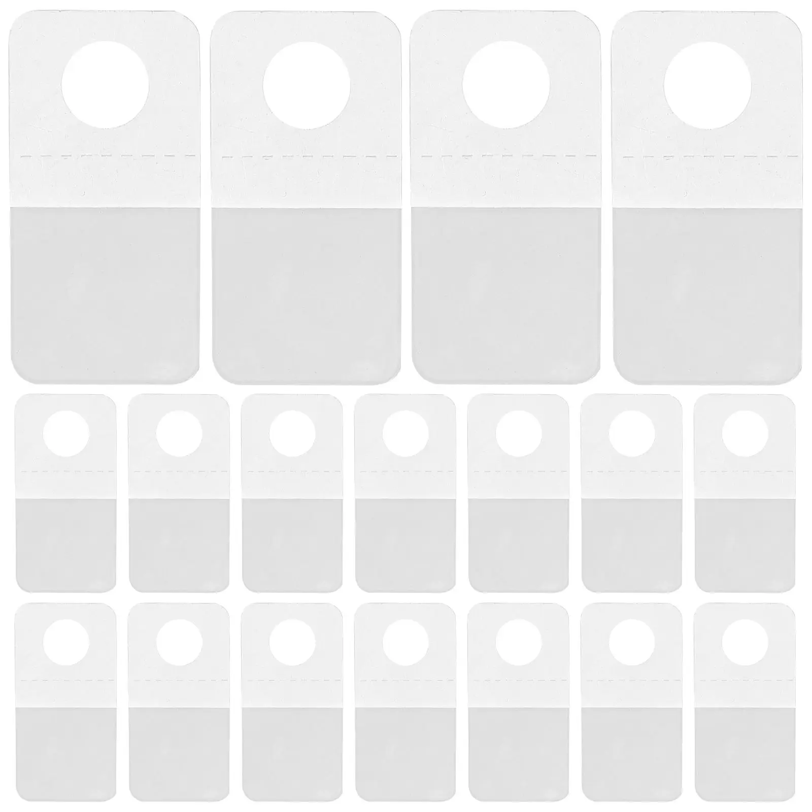 

200 Pcs PVC Hooks Clear Hanging Tabs Adhesive Retail Display Pegboard Sticky Hangers Plastic Hooks for Hanging File Tabs Self