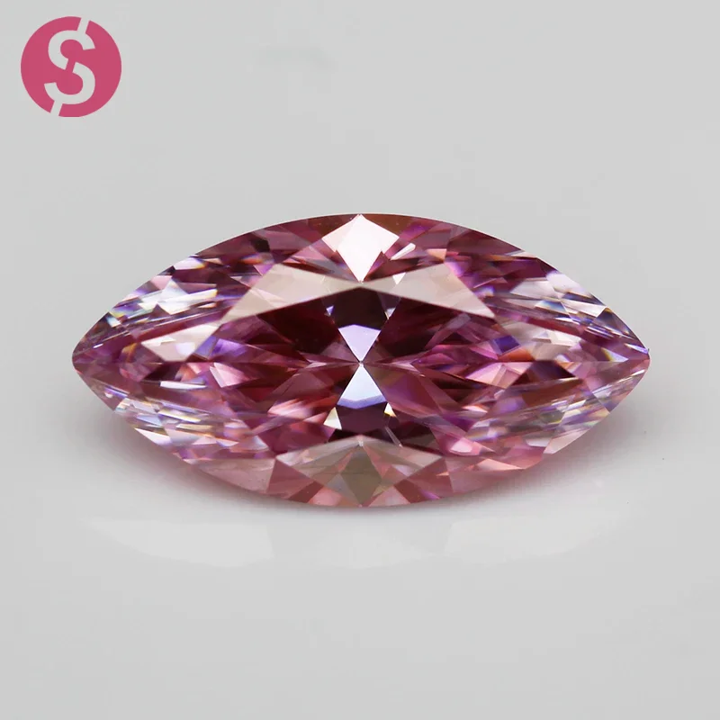 

Муассанит свободный камень розового цвета 4x8 мм Муассанит огранки маркизы с сертификатом GRA Пройдено тестер бриллиантов