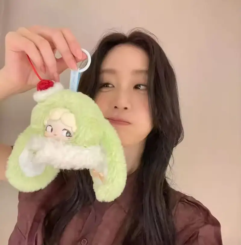 100% 정품 럭키 디어 나이 굿나잇 리틀 래빗 - 플러피 아이스 시리즈 블라인드 박스 플러시 인형 피규어 트렌디 장난감 장식품 선물