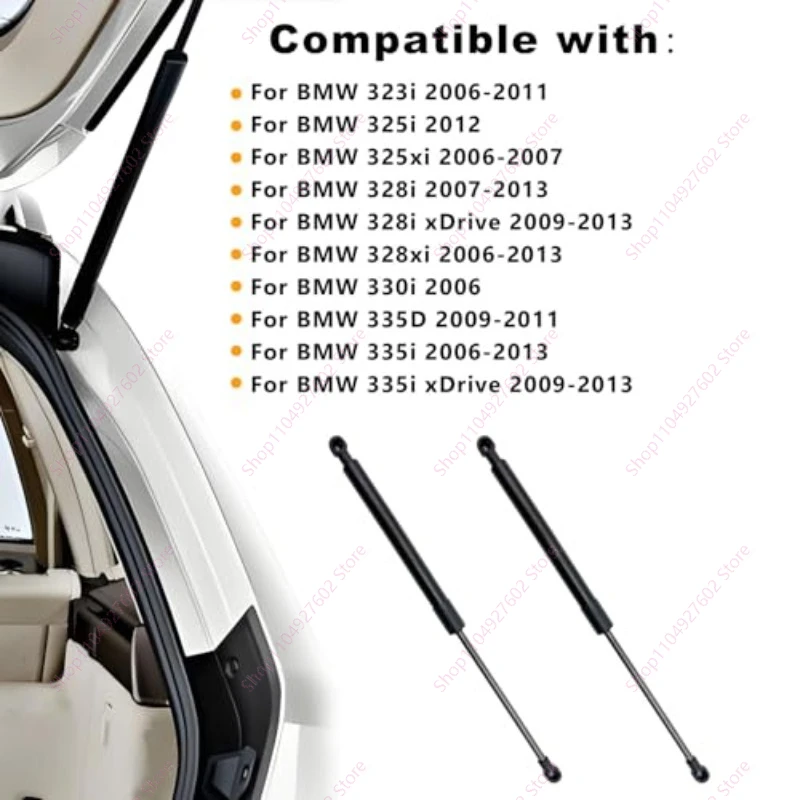 For BMW E90 E91 E92 E93 F30 325i 325xi 328i 328xi 330i 330xi 335d 335is 335xi Front Hood Lift Supports Shock Struts 51237060550 view 5