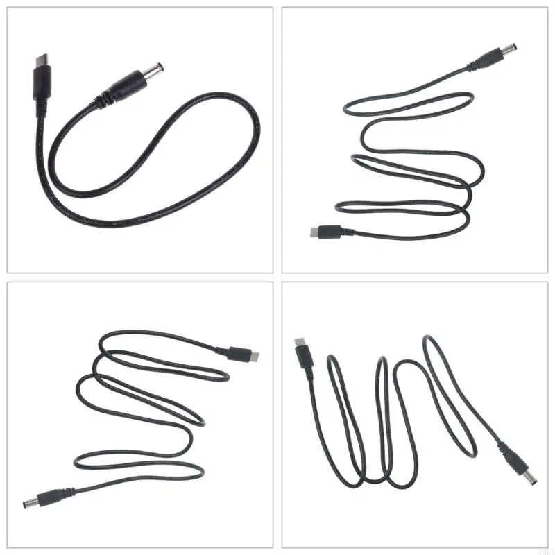 Q5WA 40cm/1m/2m Loại C đến DC4.0x1.7mm/5.5x2.1mm Dây nguồn Cáp sạc Line 5V 9V 12V 15V 20V cho các thiết bị điện tử